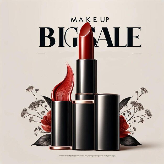 Premium Photo _ A poster for a makeup advertises a product called make up
